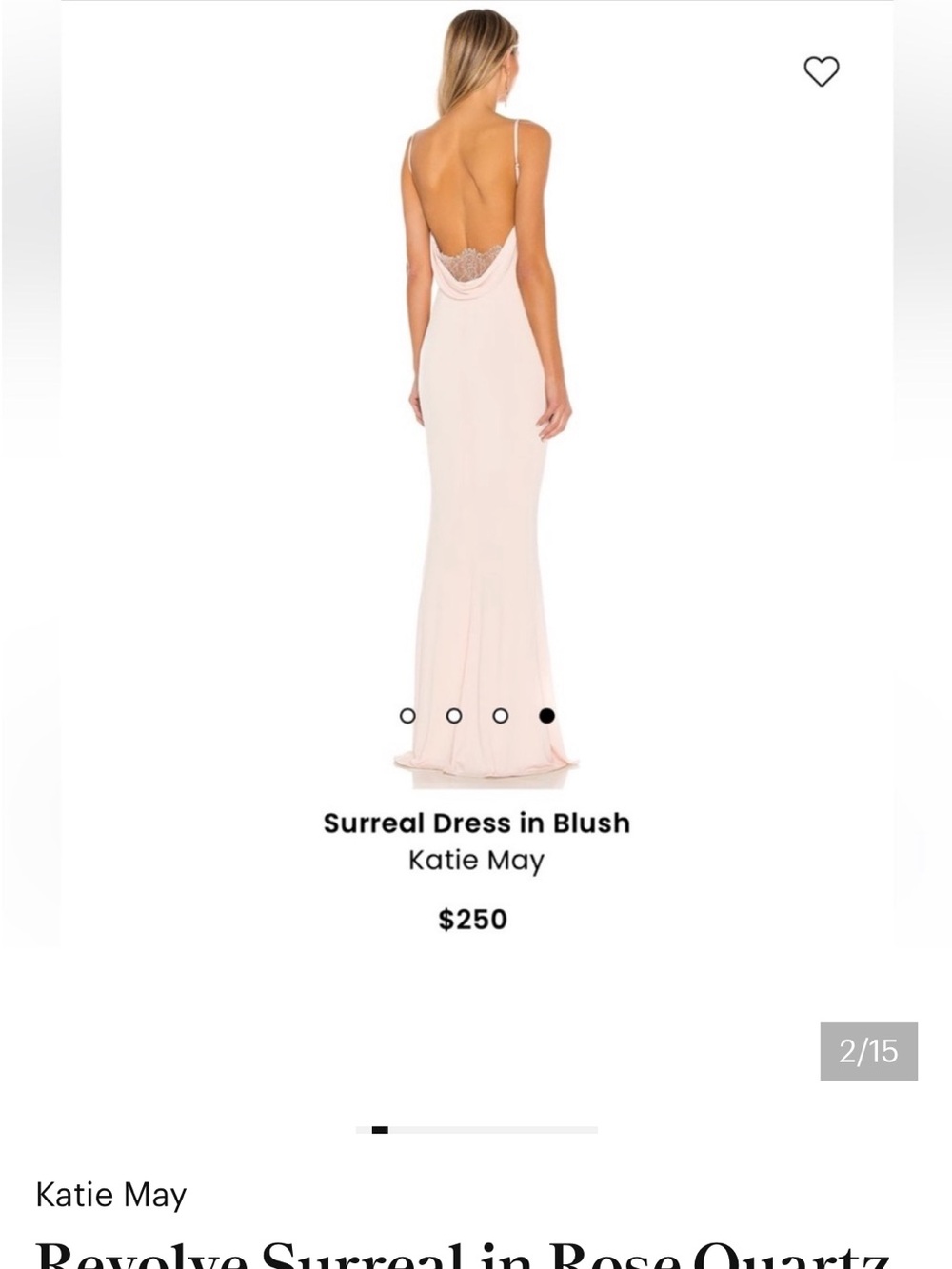 Katie May Blush Cowl-Back Slip Gown